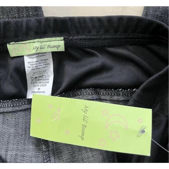 MY LIL BUMP Charcoal Denim Maternity Capri Jeans Size M Pedal Pusher Motherhood - Picture 6 of 11
